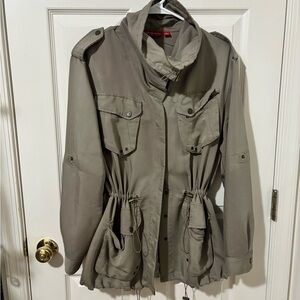New York & Company Khaki Utility Jacket